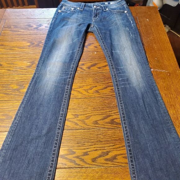 Miss Me boot cut jeans blingy cross sz 28 - Picture 5 of 5